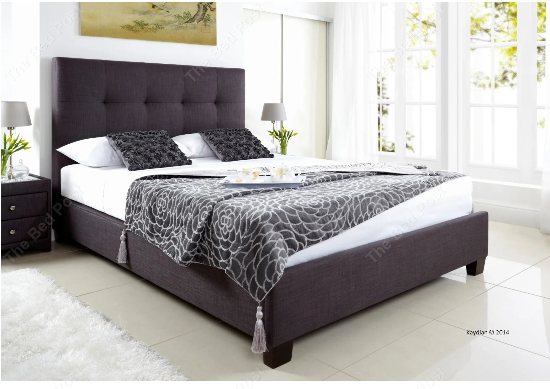 Cambridge Ottoman in Slate - Image 4