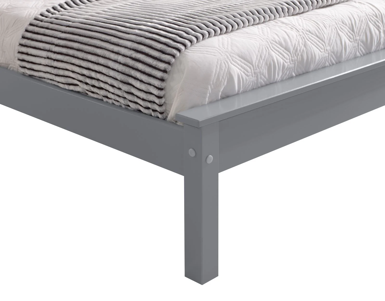 Compton Low Footend Bedstead in Grey - Image 3