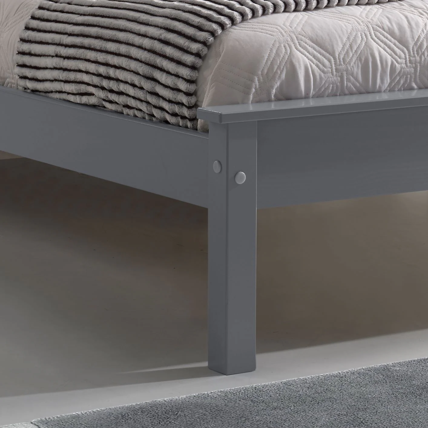 Compton Low Footend Bedstead in Grey - Image 6