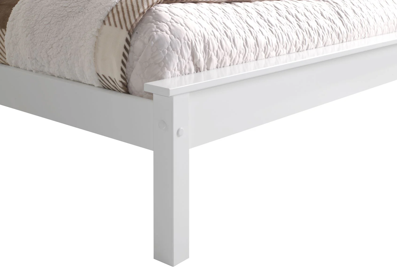 Compton Low Footend Bedstead in White - Image 3