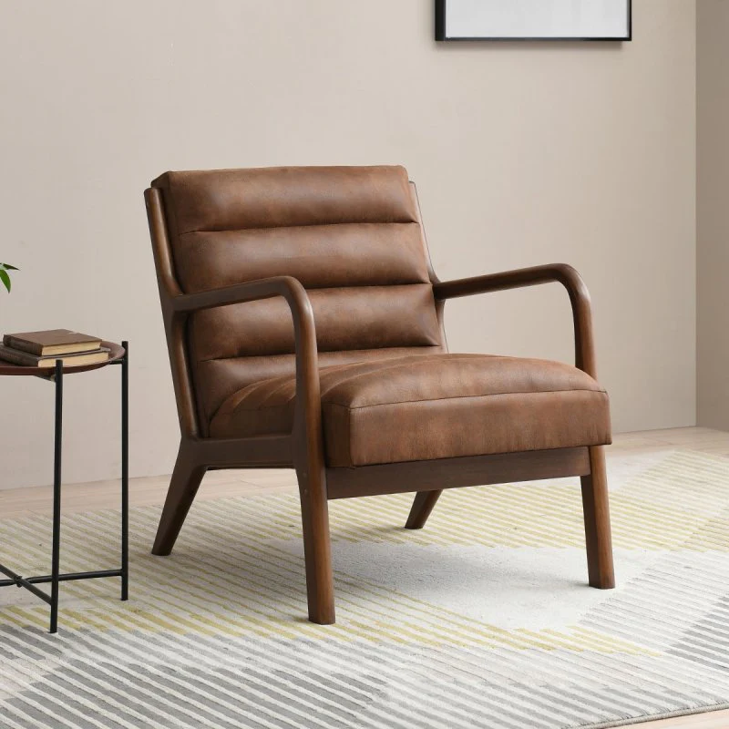 Inca Ribbed Chair With Walnut frame - Image 4