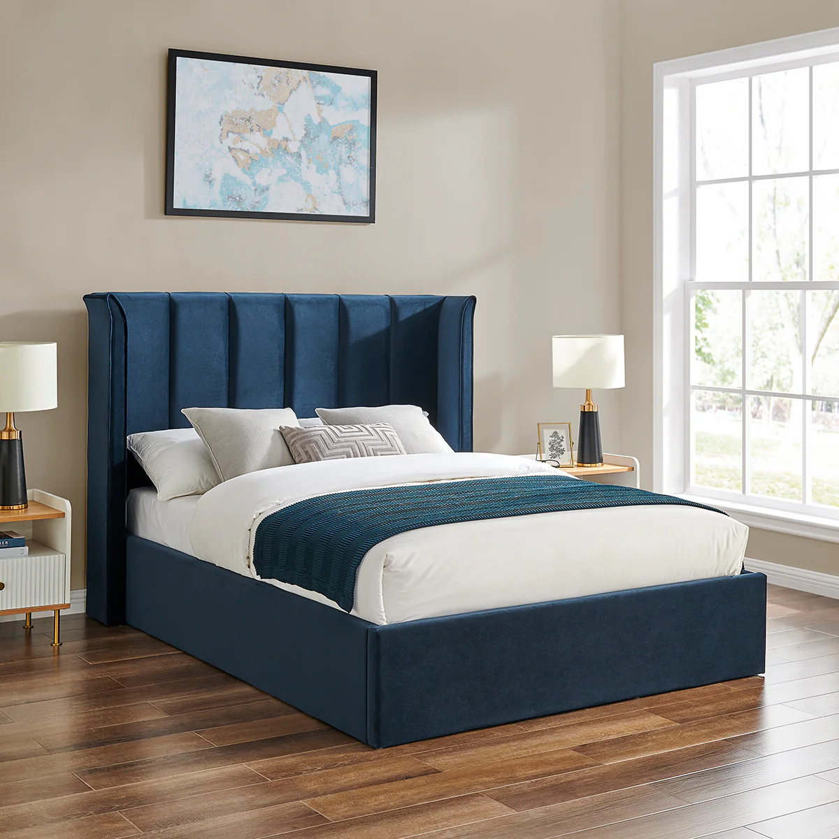 Sigma Ottoman in Navy - Image 2