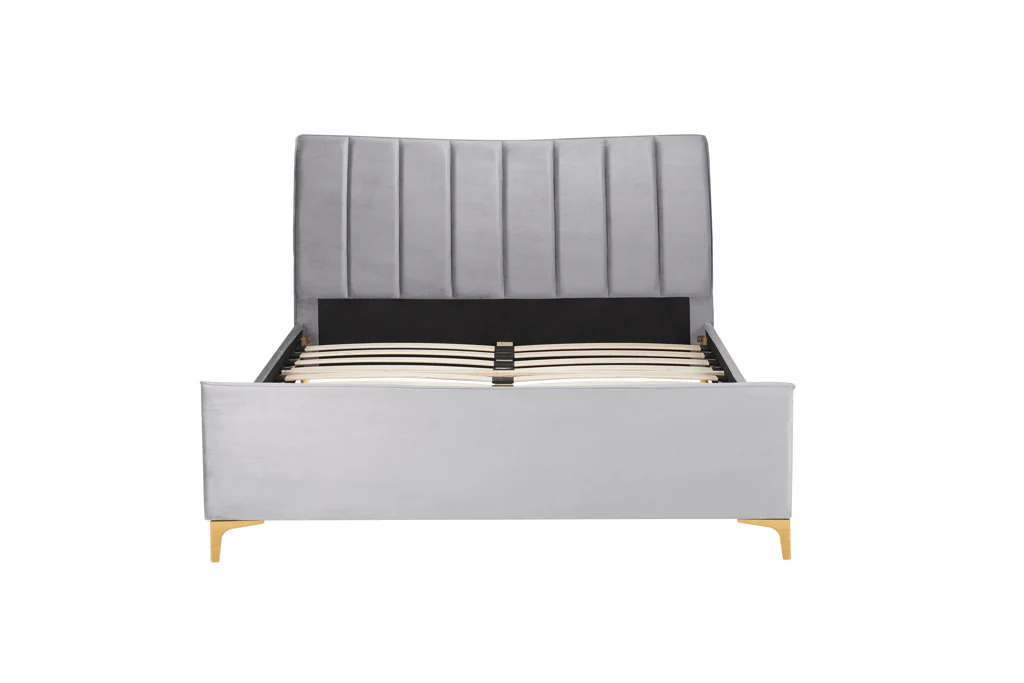 The Ashbourne Bedframe Grey Velvet - Image 6