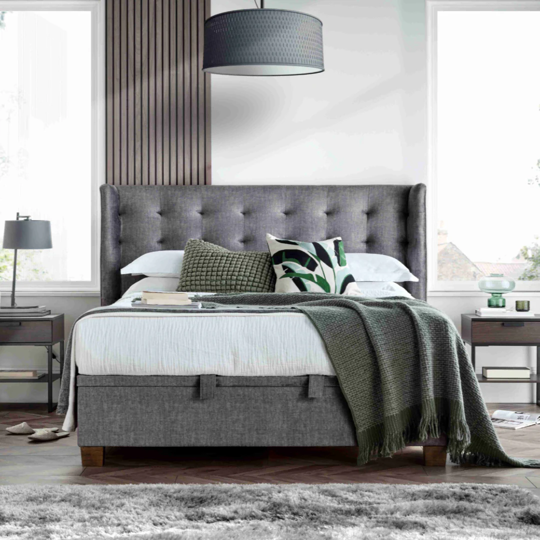 Victoria Ottoman in Vogue Grey - Image 2