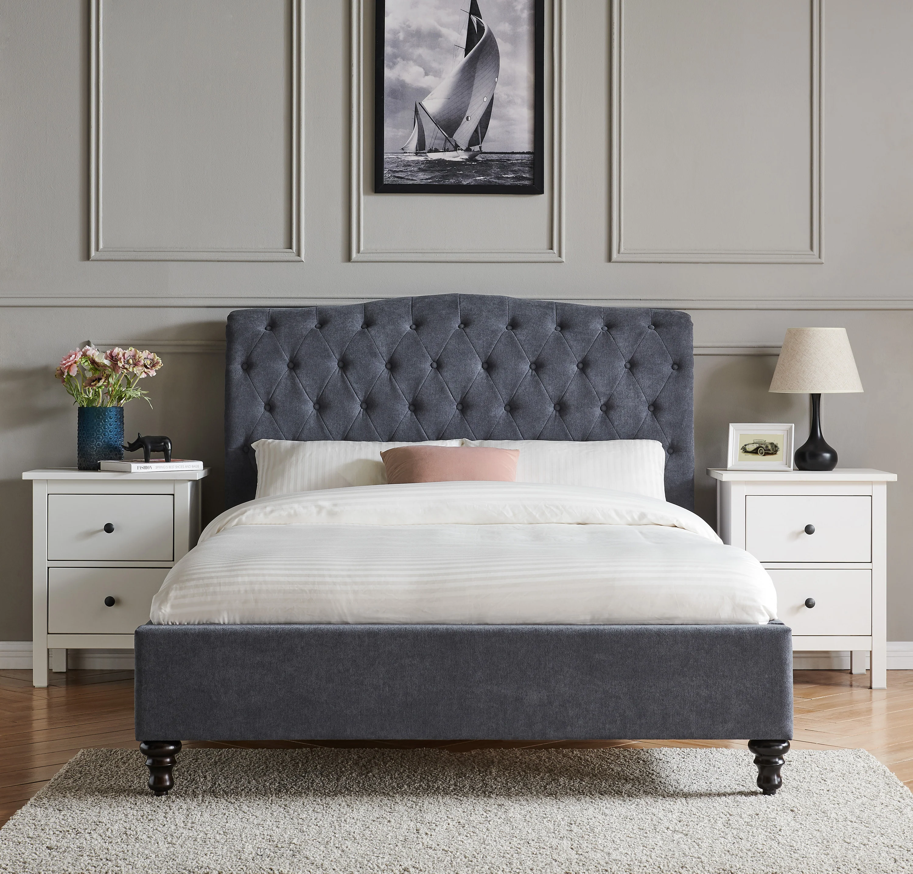 Whiteley Bedstead in Dark Grey - Image 3